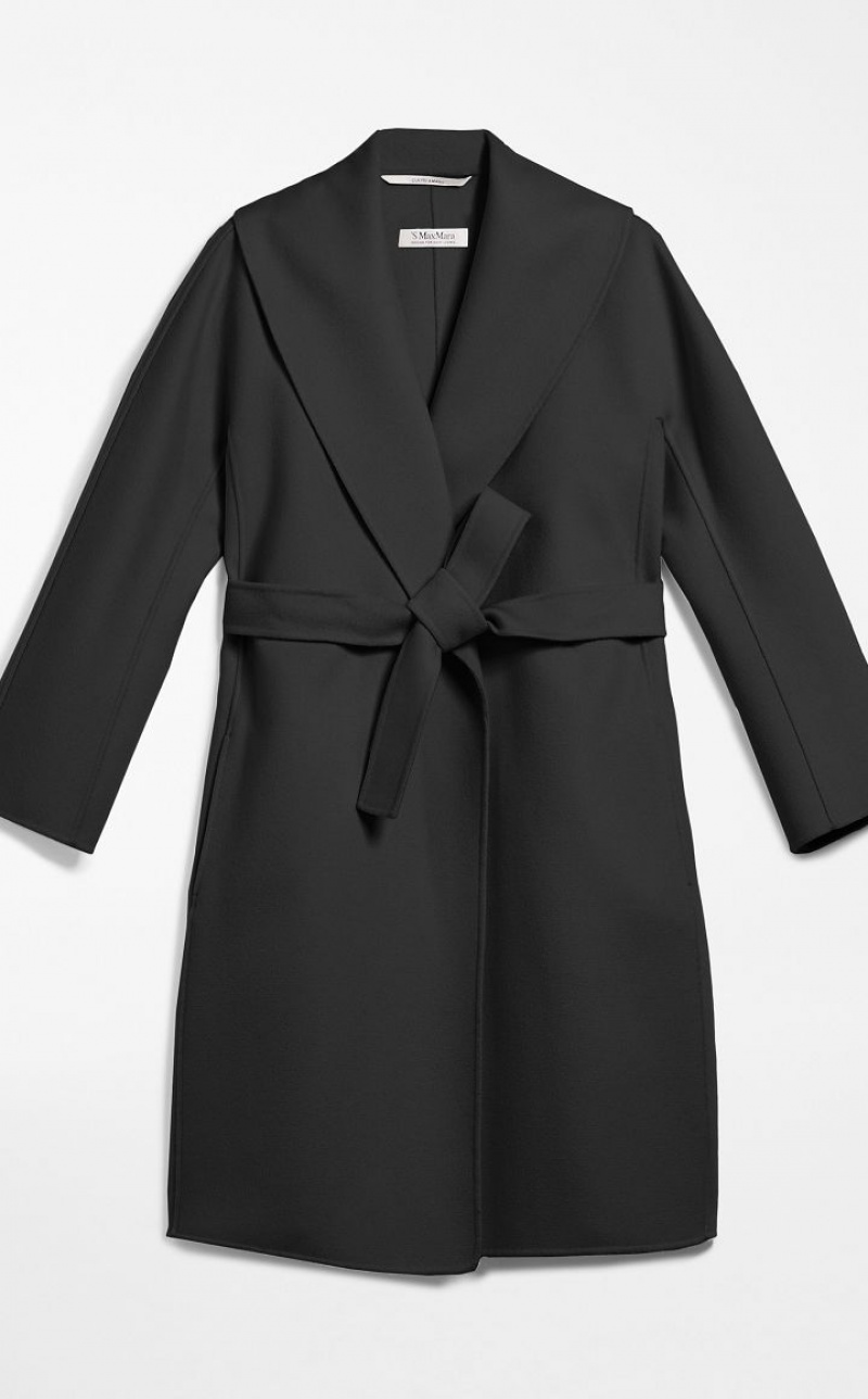 MaxMara Wool Robe Coats BLACK | MMR593927