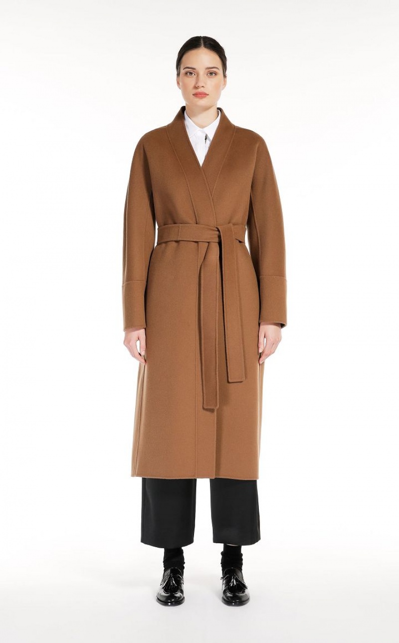 MaxMara Wool Robe Coats BROWN BRONZE | MMR593937