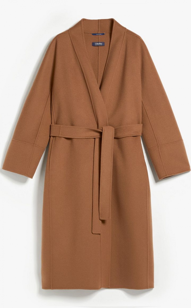 MaxMara Wool Robe Coats BROWN BRONZE | MMR593937