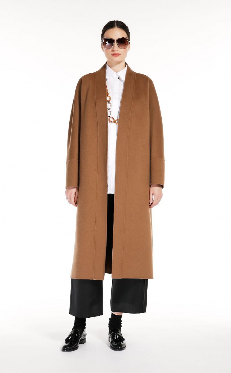 MaxMara Wool Robe Coats BROWN BRONZE | MMR593937