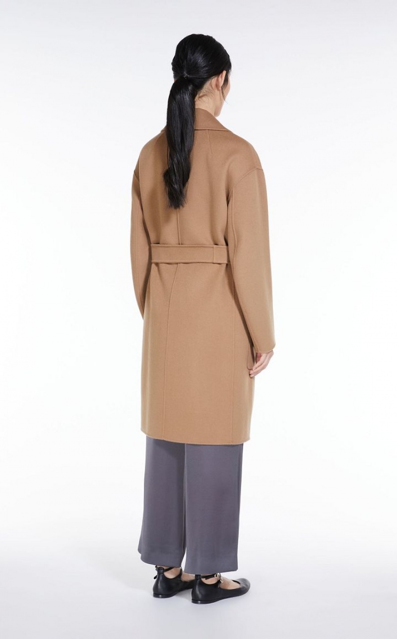 MaxMara Wool Robe Coats CAMEL | MMR593936