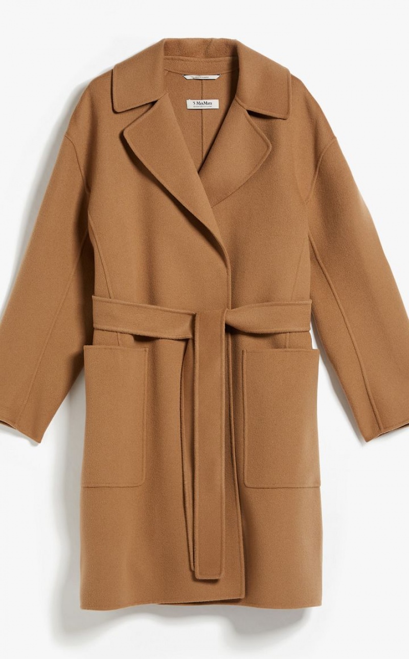 MaxMara Wool Robe Coats CAMEL | MMR593936