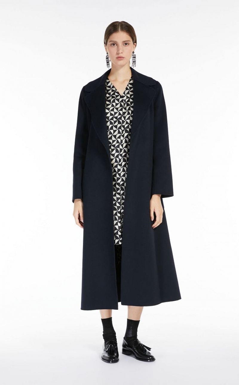 MaxMara Wool Robe Coats MIDNIGHTBLUE | MMR593842