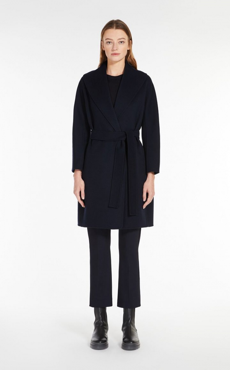 MaxMara Wool Robe Coats MIDNIGHTBLUE | MMR593928