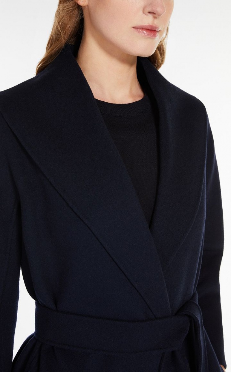 MaxMara Wool Robe Coats MIDNIGHTBLUE | MMR593928