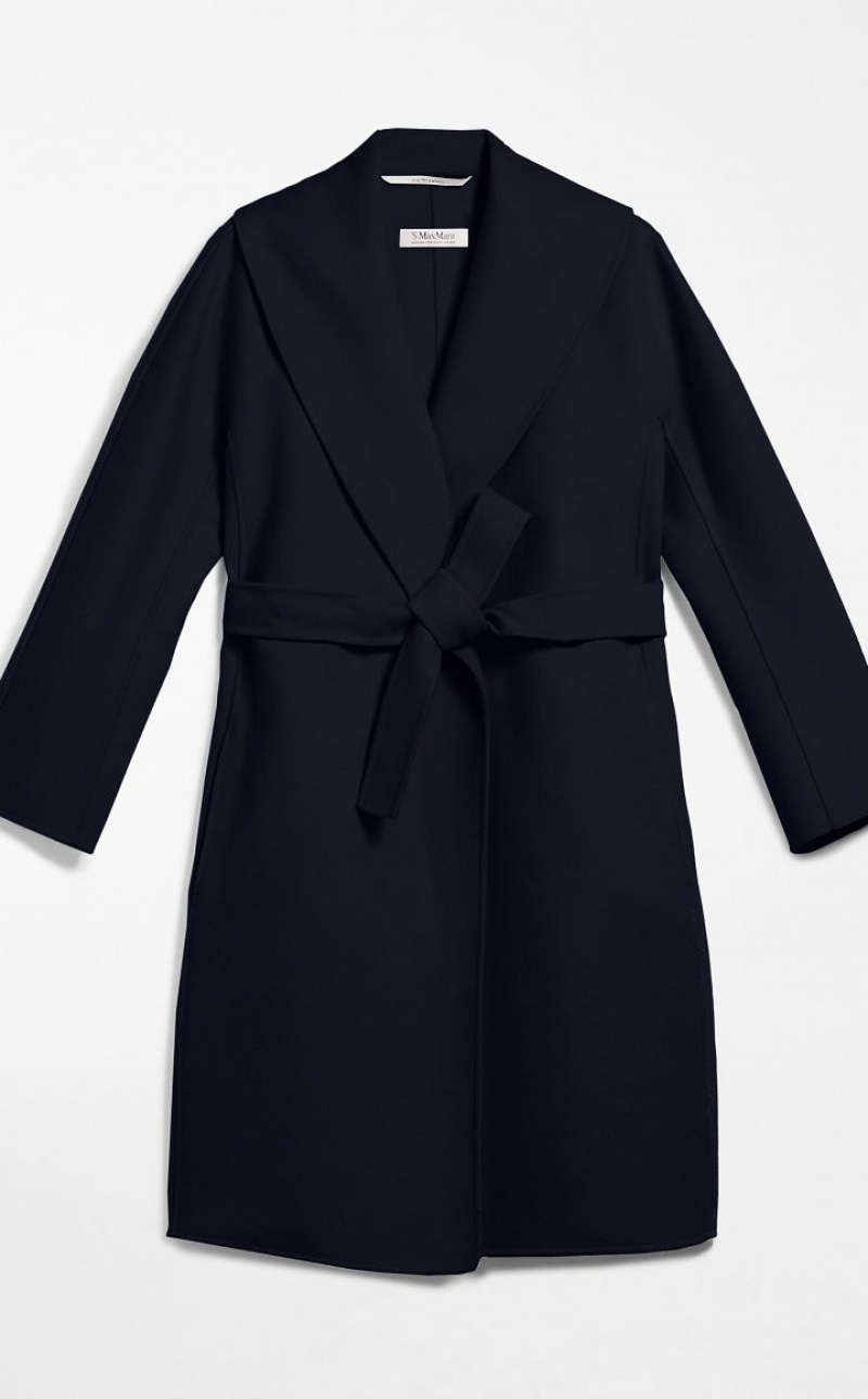 MaxMara Wool Robe Coats MIDNIGHTBLUE | MMR593928