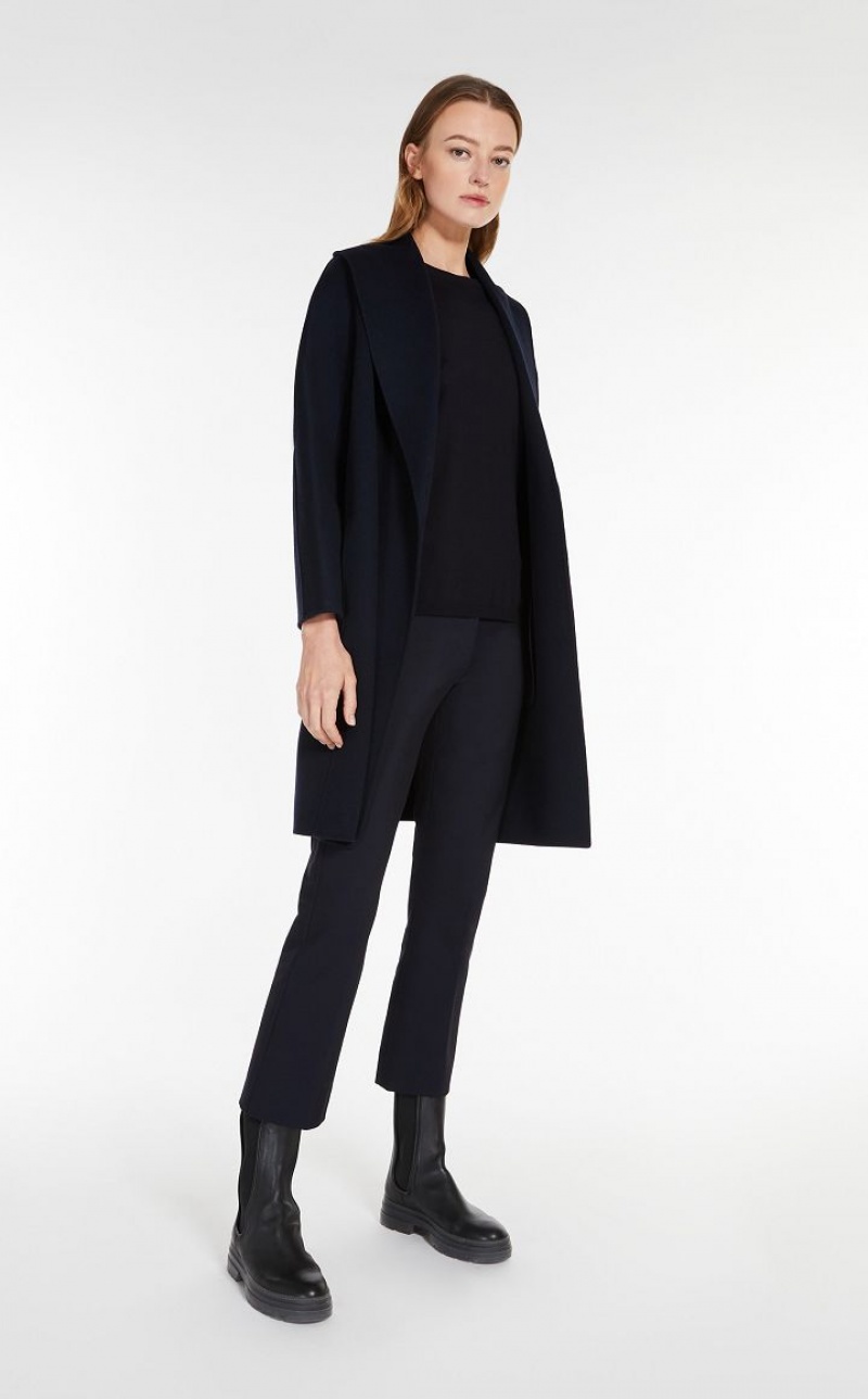 MaxMara Wool Robe Coats MIDNIGHTBLUE | MMR593928