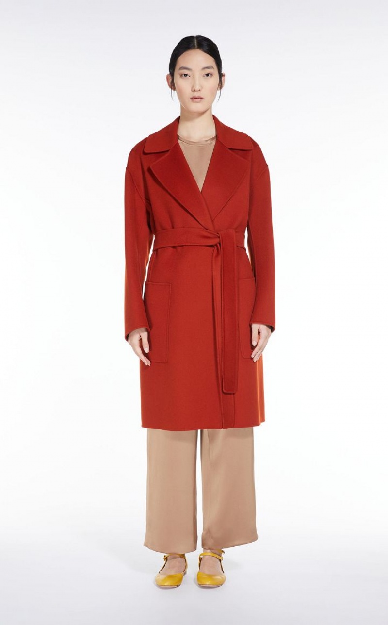 MaxMara Wool Robe Coats ORANGE | MMR593861