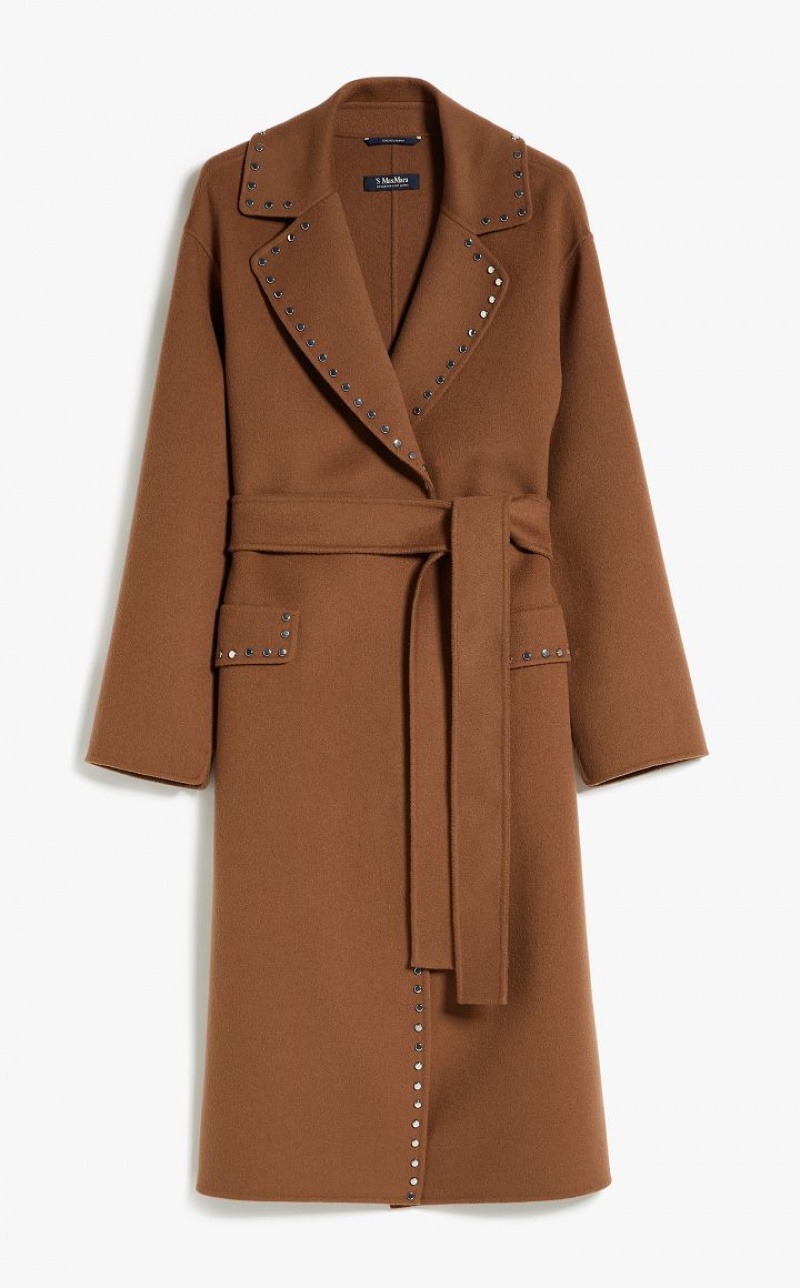 MaxMara Wool Robe Coats TOBACCO | MMR593835