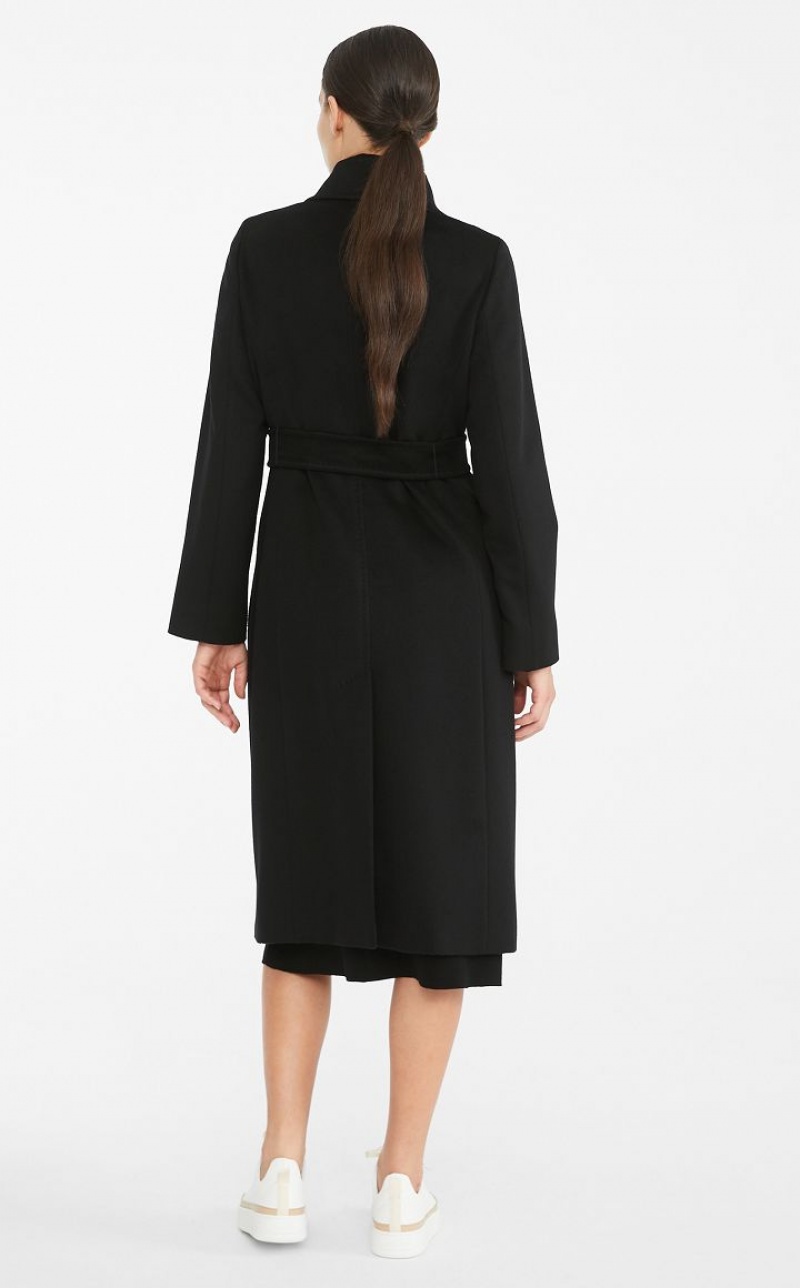 MaxMara Wool Robe-style Coats BLACK | MMR593910