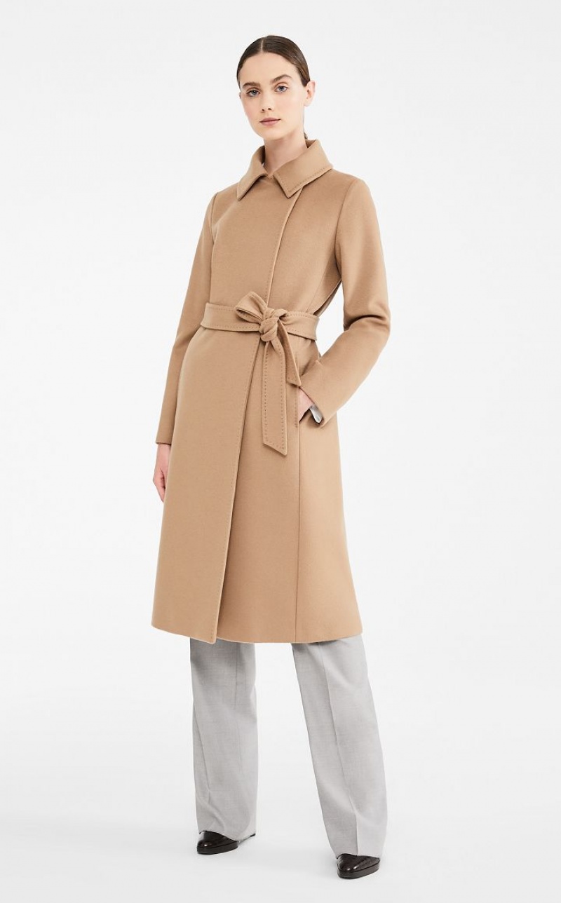 MaxMara Wool Robe-style Coats CAMEL | MMR593896