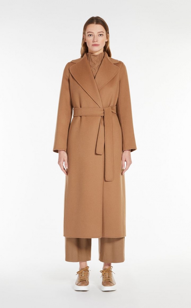 MaxMara Wool Robe-style Coats CAMEL | MMR593902