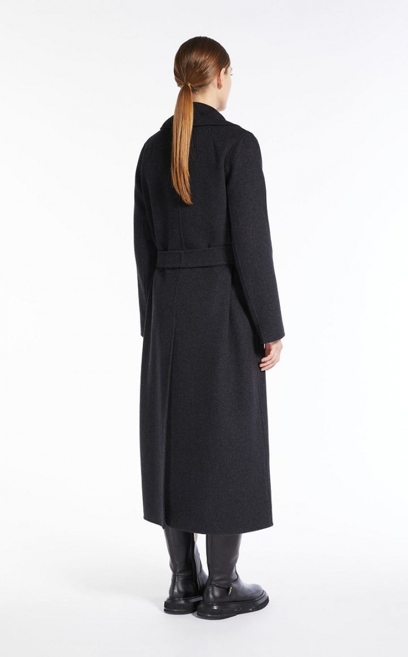 MaxMara Wool Robe-style Coats DARK GREY | MMR593906