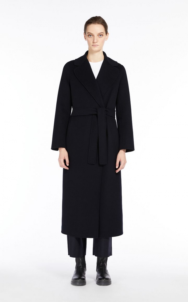 MaxMara Wool Robe-style Coats MIDNIGHTBLUE | MMR593920