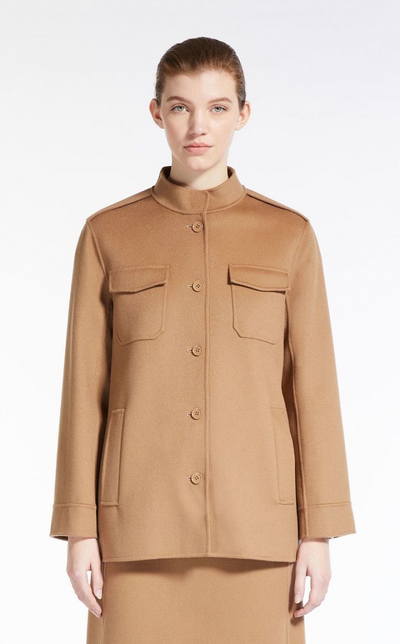 MaxMara Wool Saharan Jackets CAMEL | MMR594086