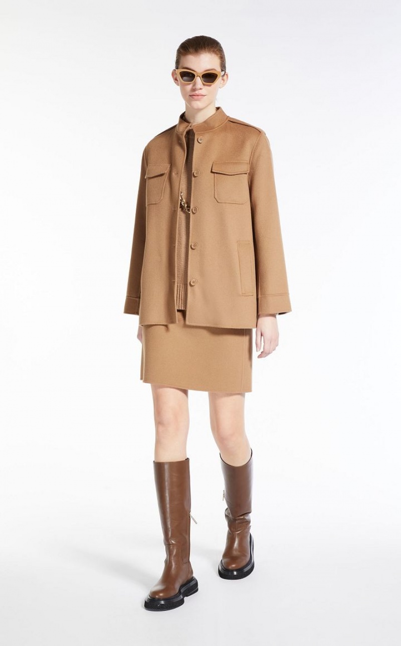 MaxMara Wool Saharan Jackets CAMEL | MMR594086