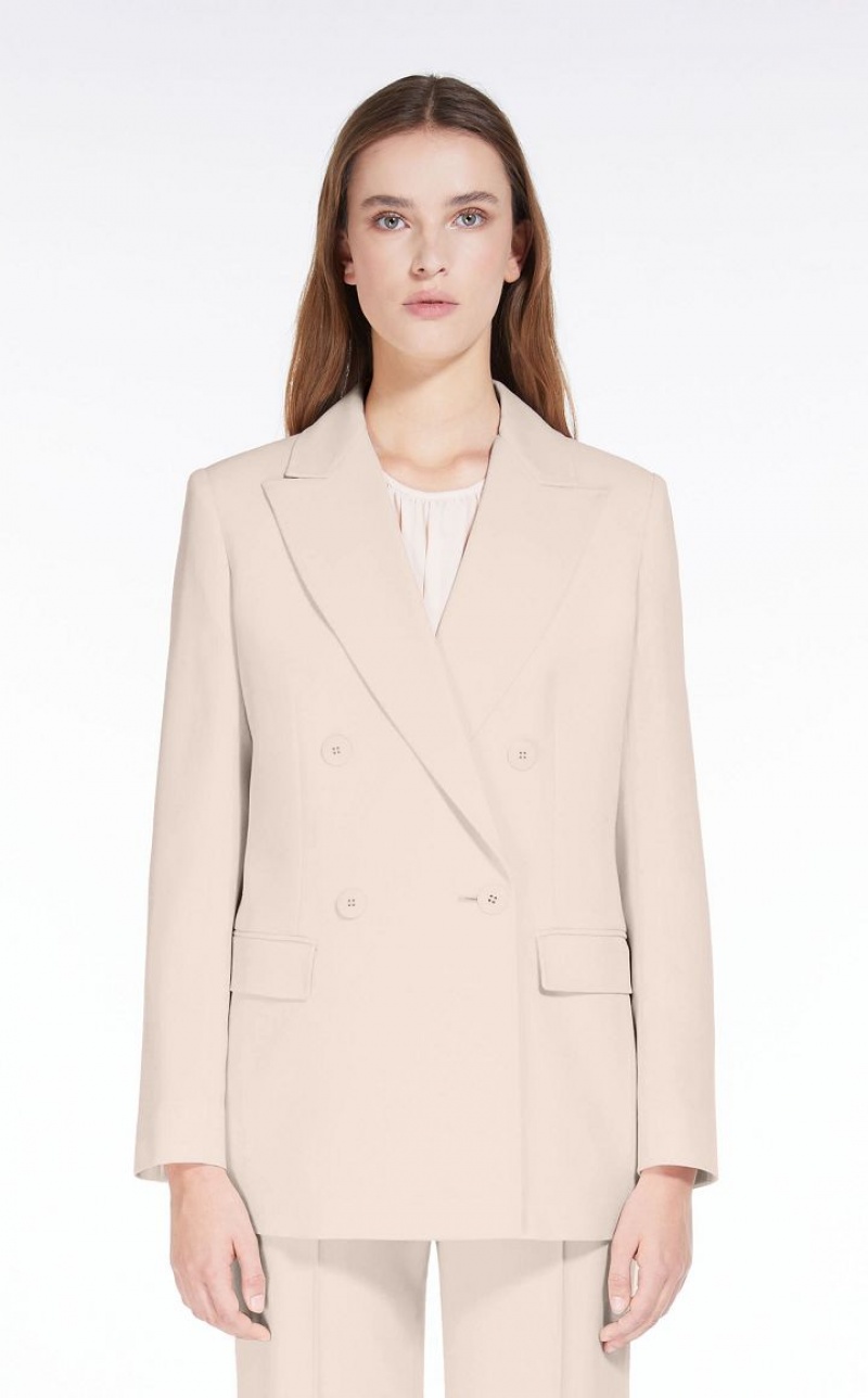 MaxMara Wool Satin Crepe Suit POWDER | MMR593524