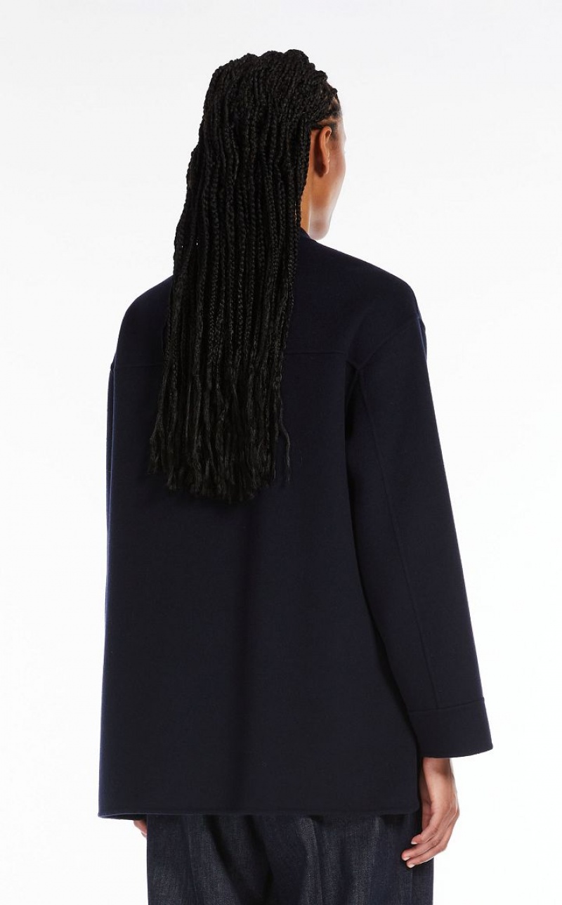 MaxMara Wool Shacket Jackets MIDNIGHTBLUE | MMR594048