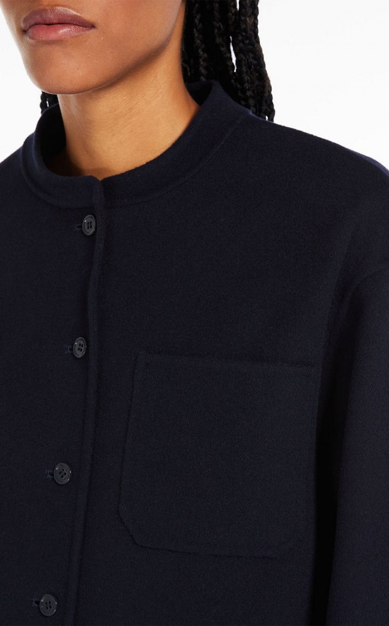 MaxMara Wool Shacket Jackets MIDNIGHTBLUE | MMR594048