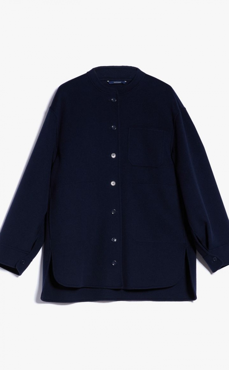 MaxMara Wool Shacket Jackets MIDNIGHTBLUE | MMR594048