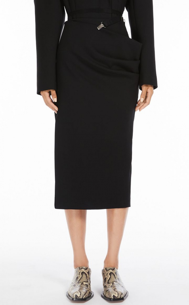 MaxMara Wool Skirts BLACK | MMR593698