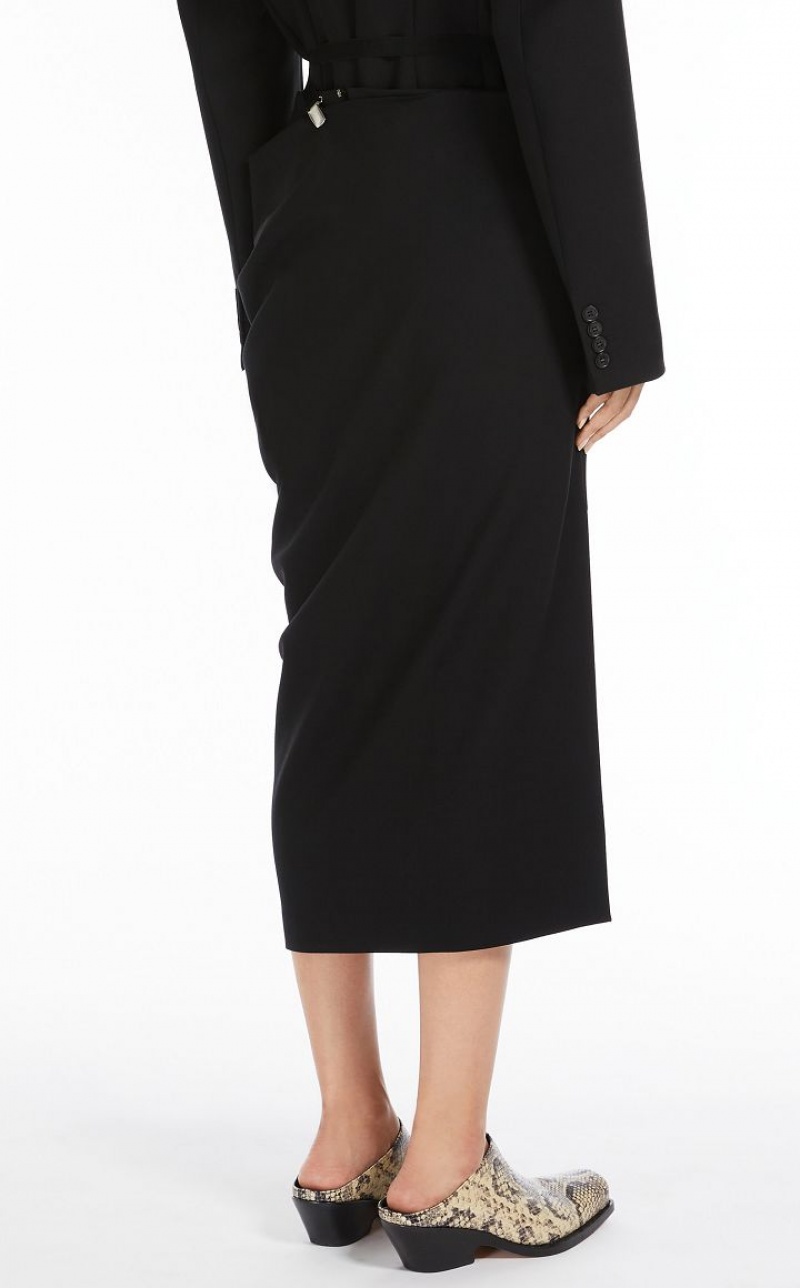 MaxMara Wool Skirts BLACK | MMR593698