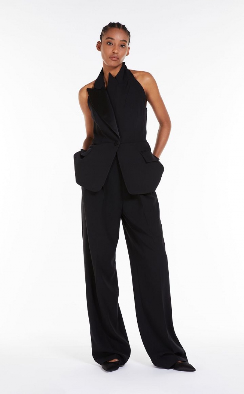 MaxMara Wool Tuxedo Waistcoat Suit BLACK | MMR593486