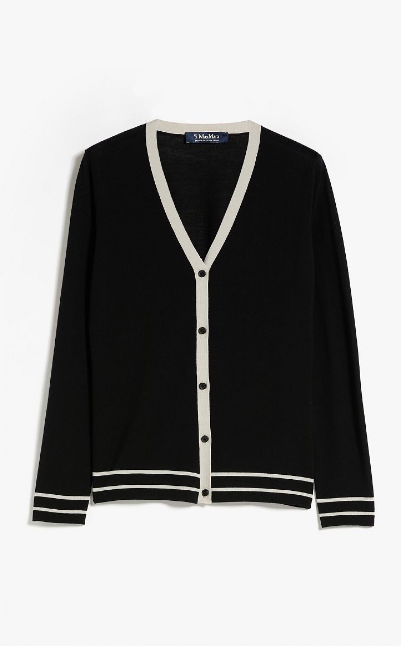 MaxMara Wool Yarn Cardigan Knitwear BLACK | MMR593446