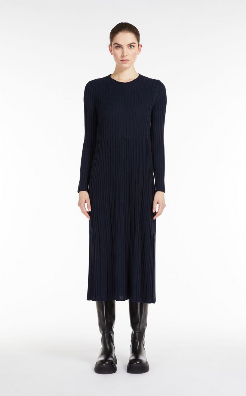 MaxMara Wool Yarn Dresses NAVY | MMR593315