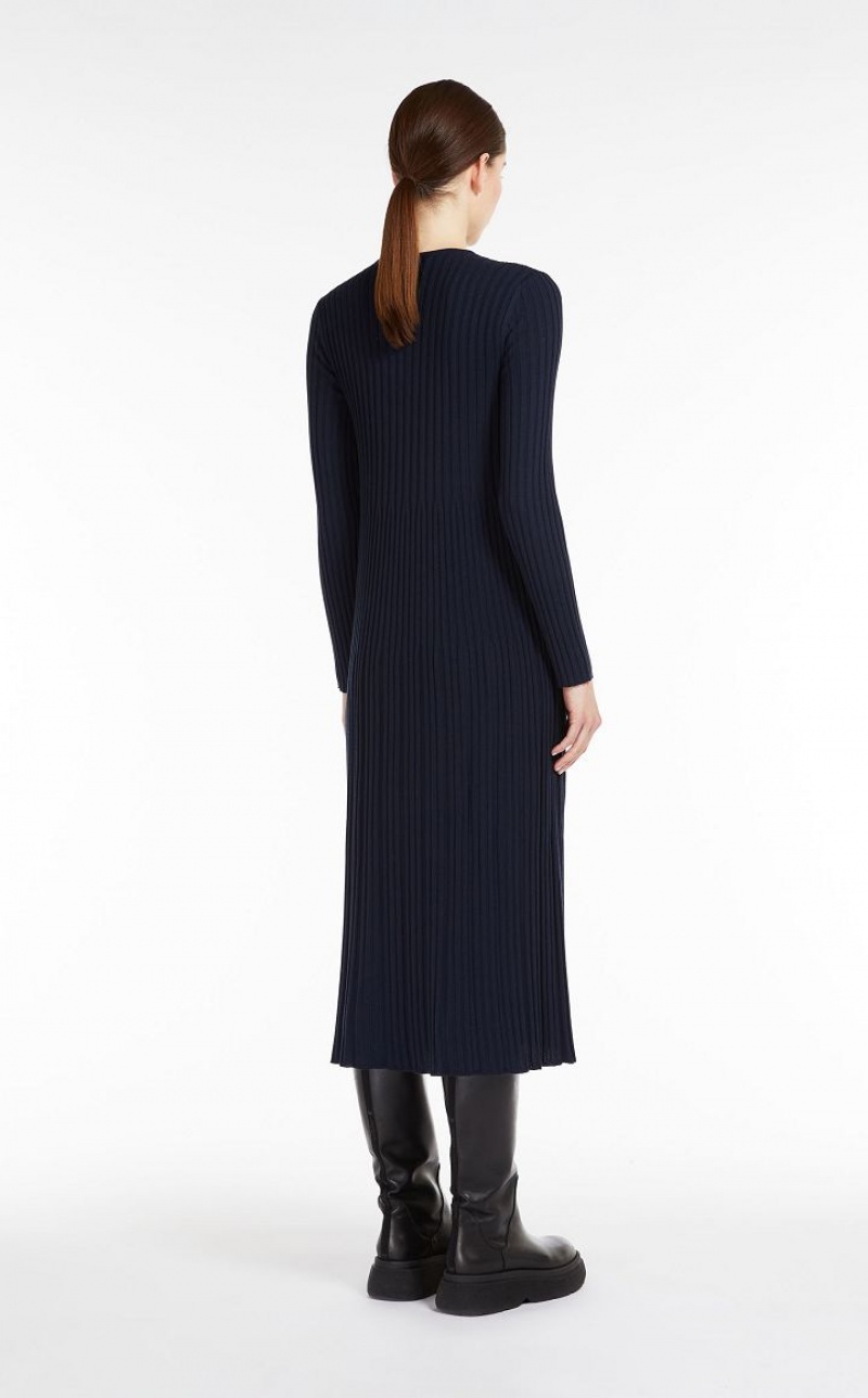 MaxMara Wool Yarn Dresses NAVY | MMR593315