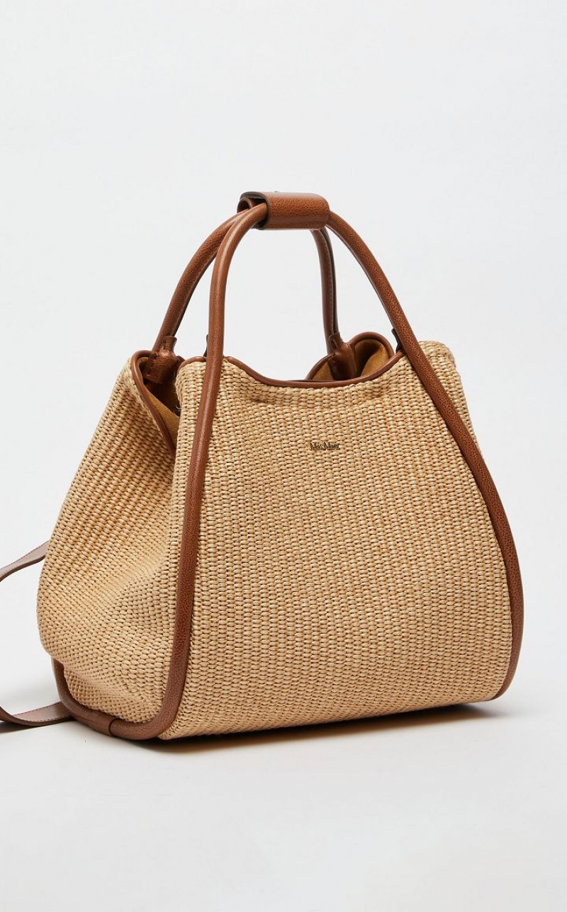 MaxMara Woven straw Marine Bag BEIGE | MMR594136