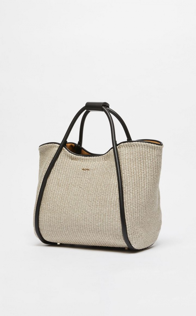 MaxMara Woven straw Marine Bag SAND | MMR594134