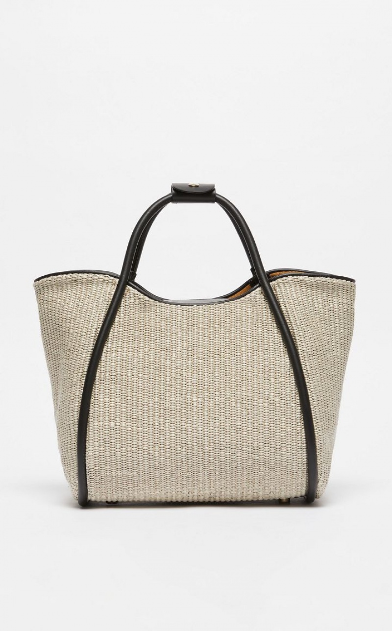 MaxMara Woven straw Marine Bag SAND | MMR594134