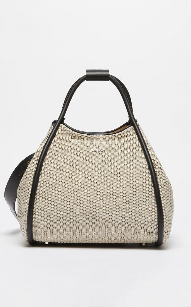 MaxMara Woven straw Marine Bag SAND | MMR594134