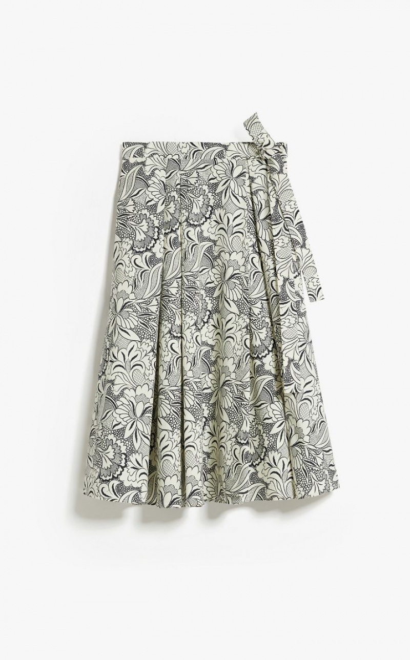 MaxMara Wrap In Printed Faille Skirts BLACK | MMR593723