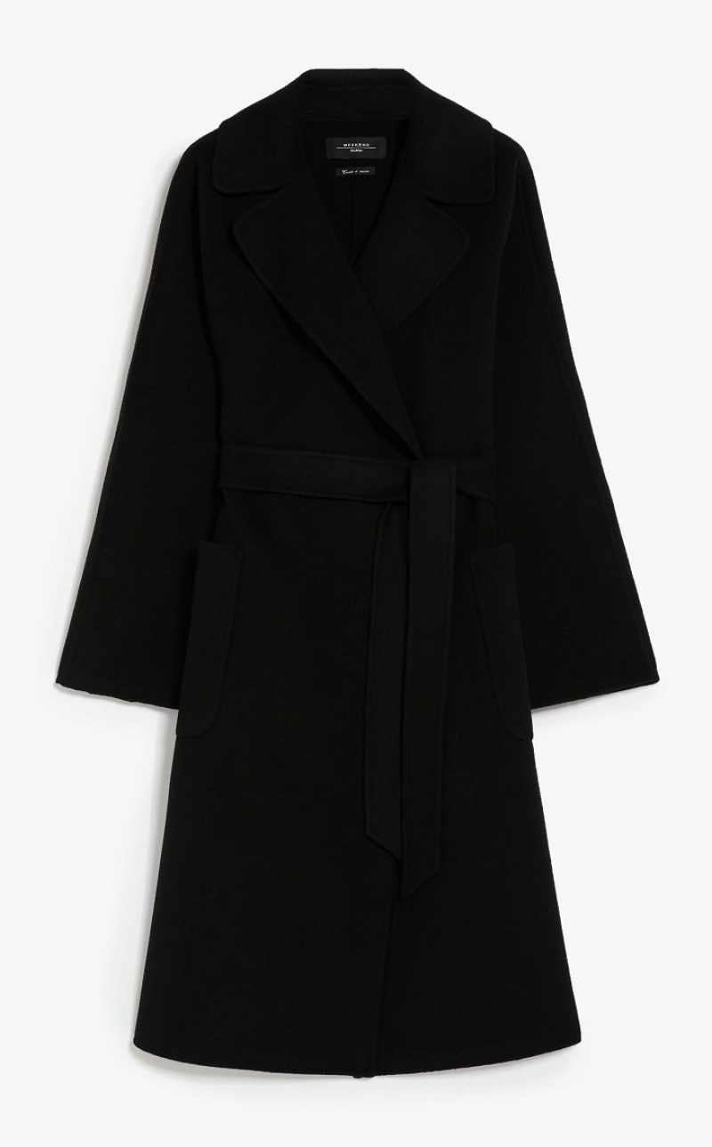 MaxMara Wrap In Wool Coats BLACK | MMR593916