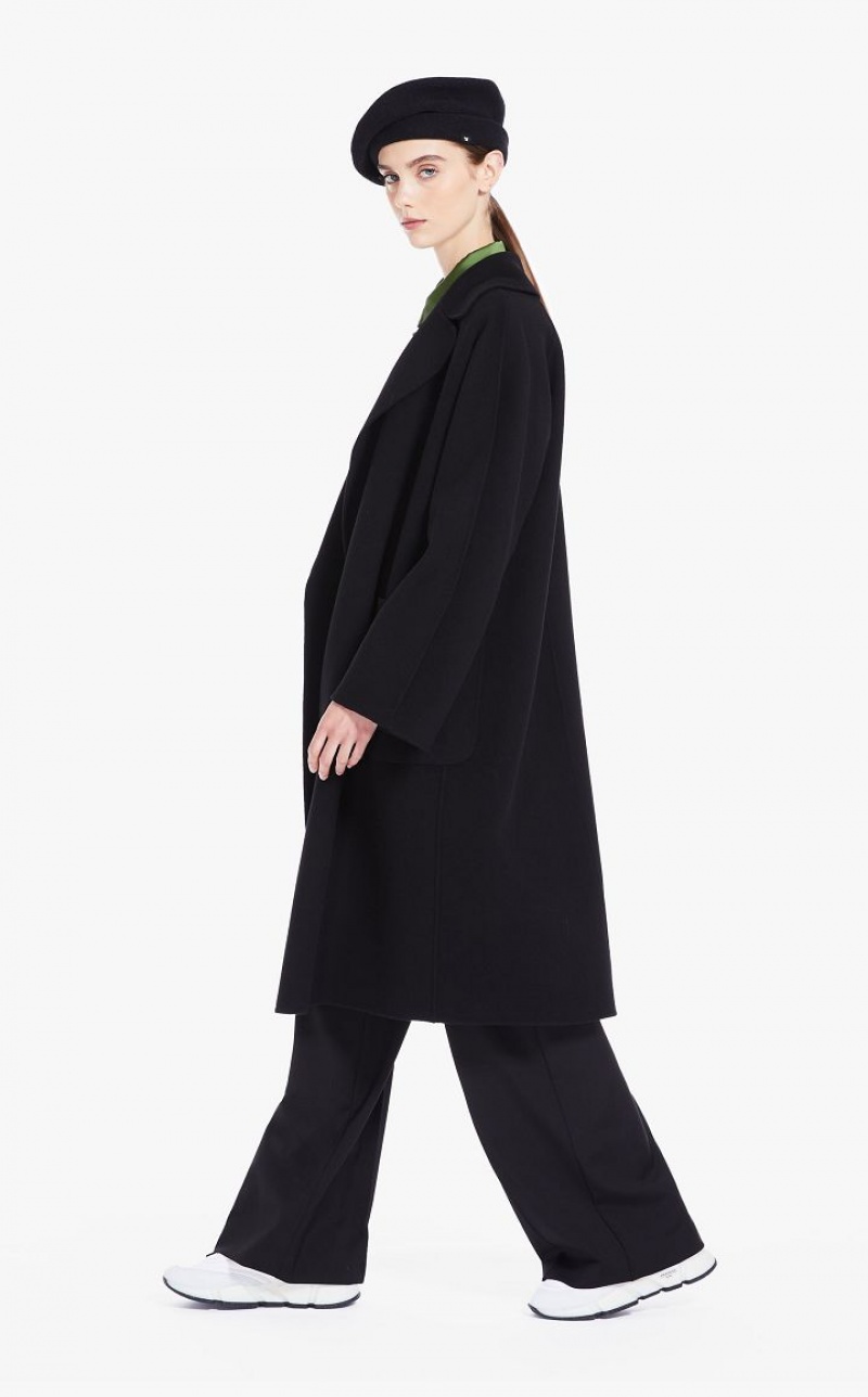 MaxMara Wrap In Wool Coats BLACK | MMR593916