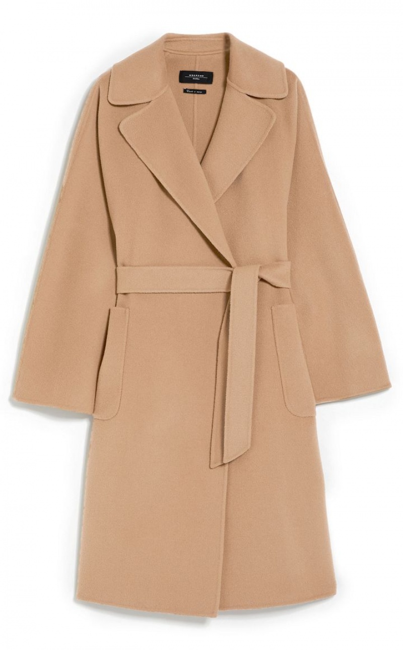 MaxMara Wrap In Wool Coats CAMEL | MMR593915