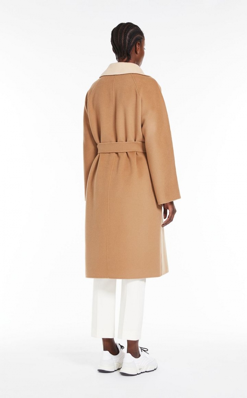 MaxMara Wrap In Wool Coats CAMEL | MMR593940