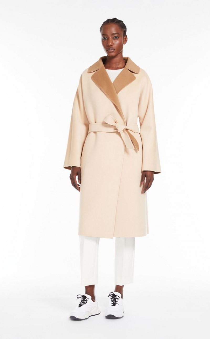 MaxMara Wrap In Wool Coats CAMEL | MMR593940