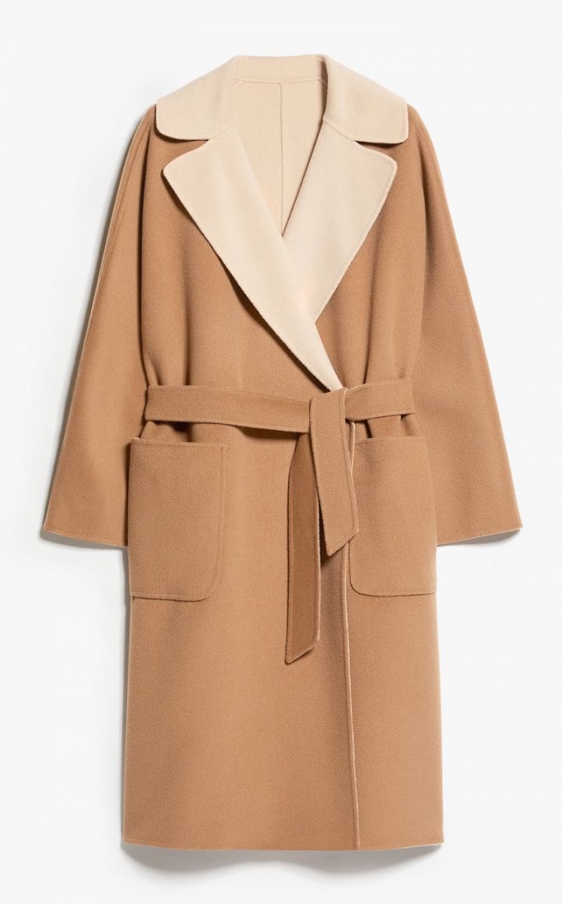 MaxMara Wrap In Wool Coats CAMEL | MMR593940